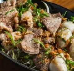 ลวกจิ้ม หมูรวม(หมู ชิ้น ตับ)